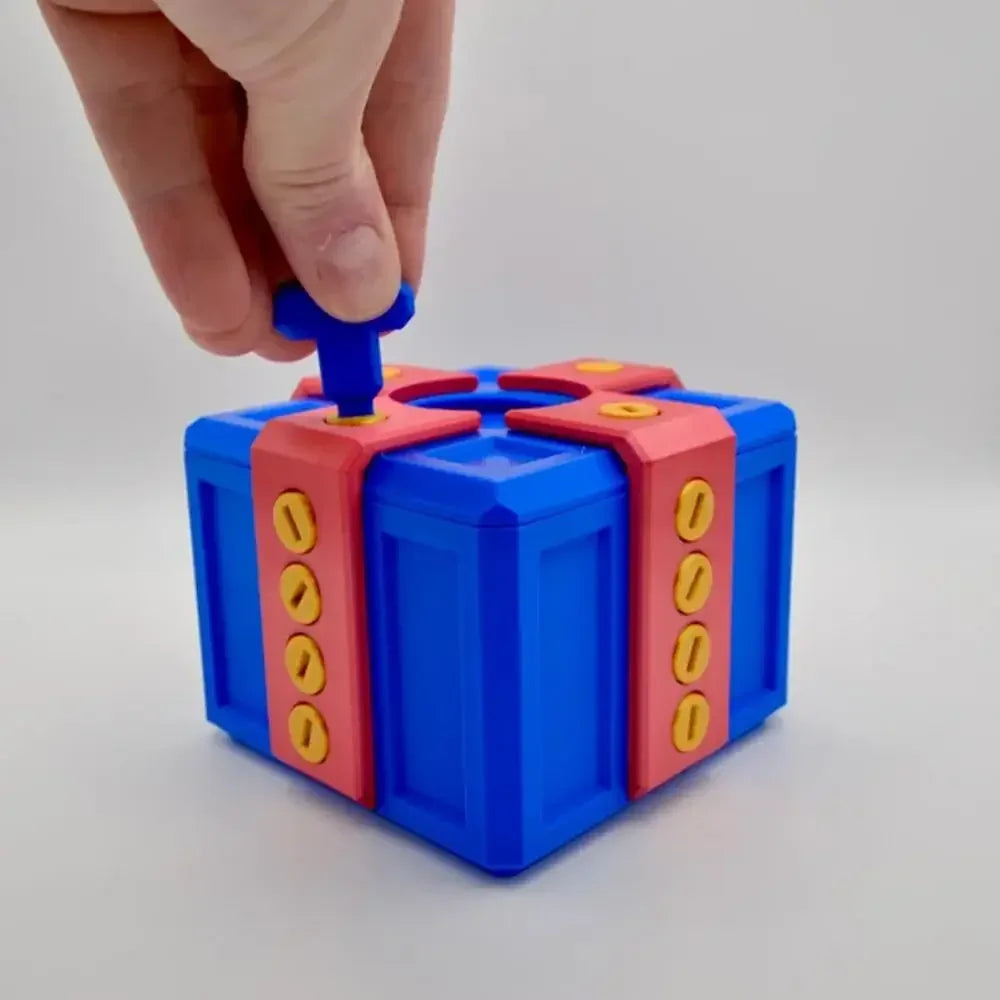 Annoying Gift Box with Screws Large Annoying Gift Boxes Prank Screw Box 3D Printed Figurines & Miniatures Card Container Gift