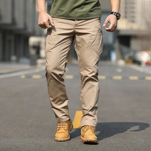 Men Outdoor Fashion Trendy Multi Pack Handsome Tactical Pants Comfortable Camouflage Four Seasons Training Waterproof Work Pants
