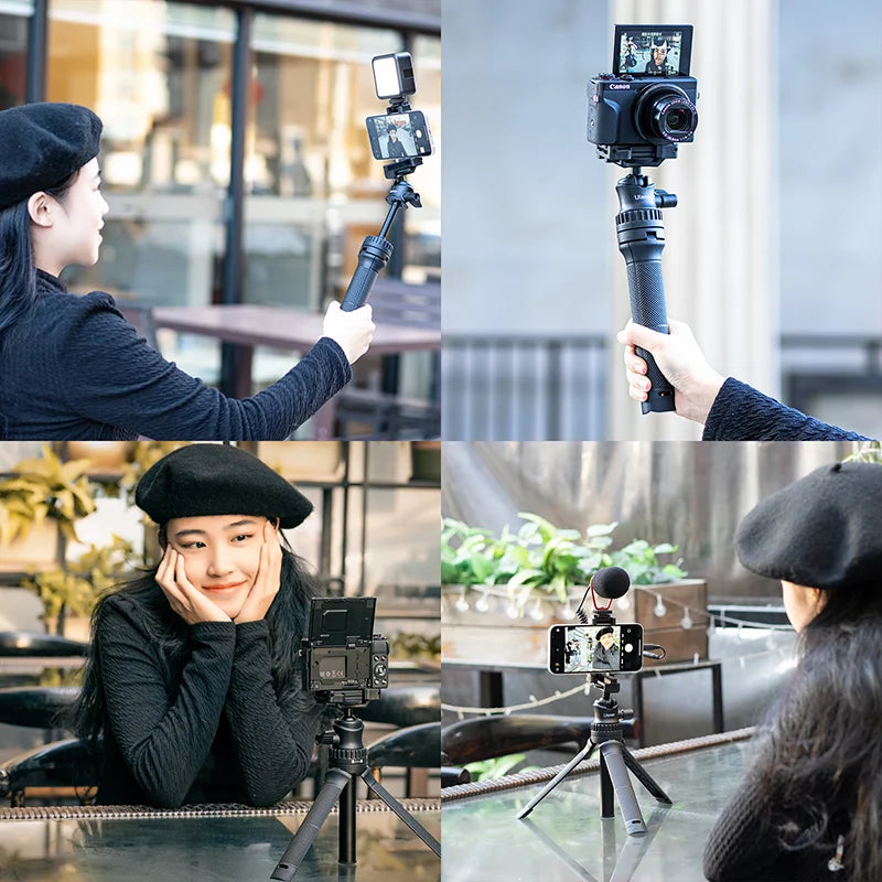 Ulanzi MT-34 81.5CM Extendable Tripod for Phone Camera DSLR 2in1 Tripod Selfie Stick With Phone Holder Ballhead 1/4'' Port