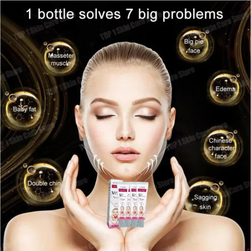 V-Shape Face Slimming Cream Remove Double Chin Firming Lifting Face Line Fat Burning Anti Aging Beauty Massage Care Products