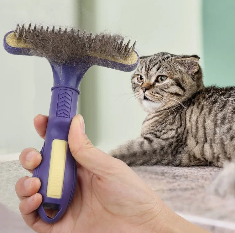 Dog Comb Pet Hair Remover Massage Cat Brush Professional Dog Grooming Brush Stainless Steel Comb for Dogs Hair Knot Opening