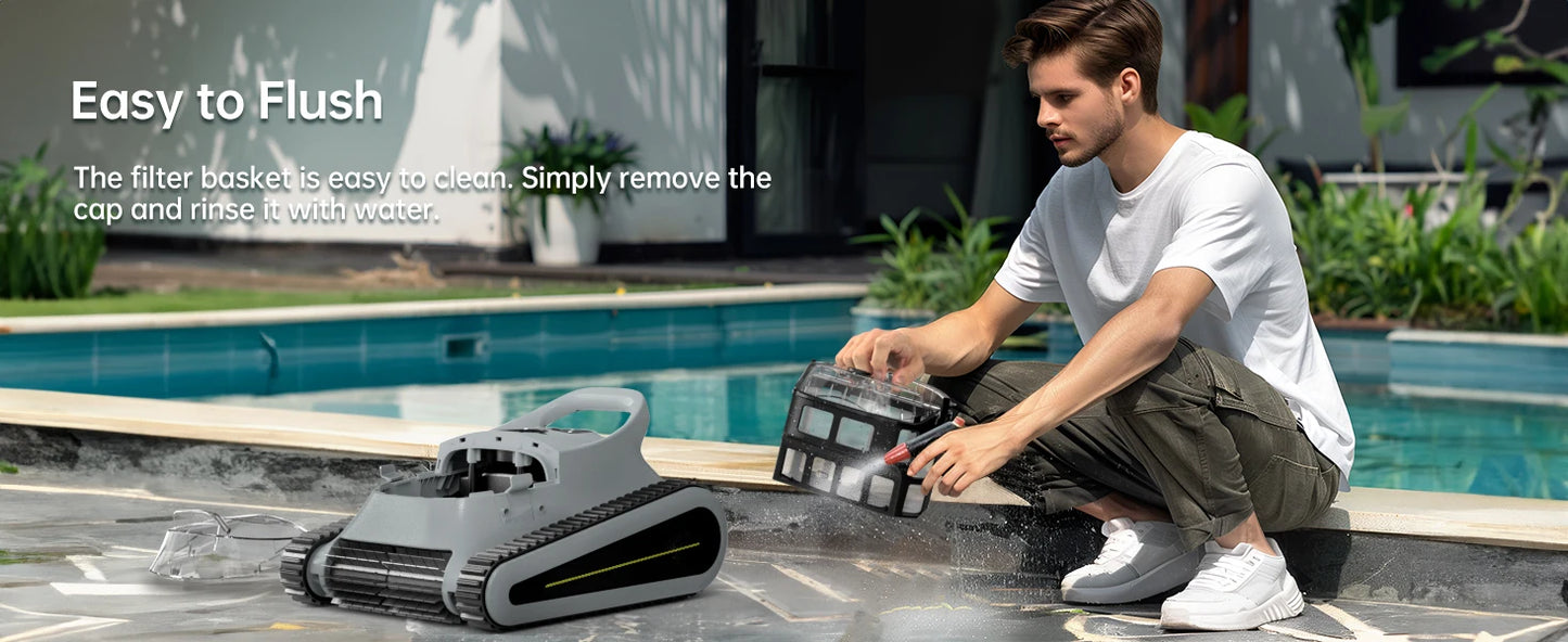 (2025 New) Seauto Crab Pro Cordless Robotic Cleaner, for Inground Pools up to 2000 Sq.ft, all and Waterline Cleaning Vacuum - You Offer