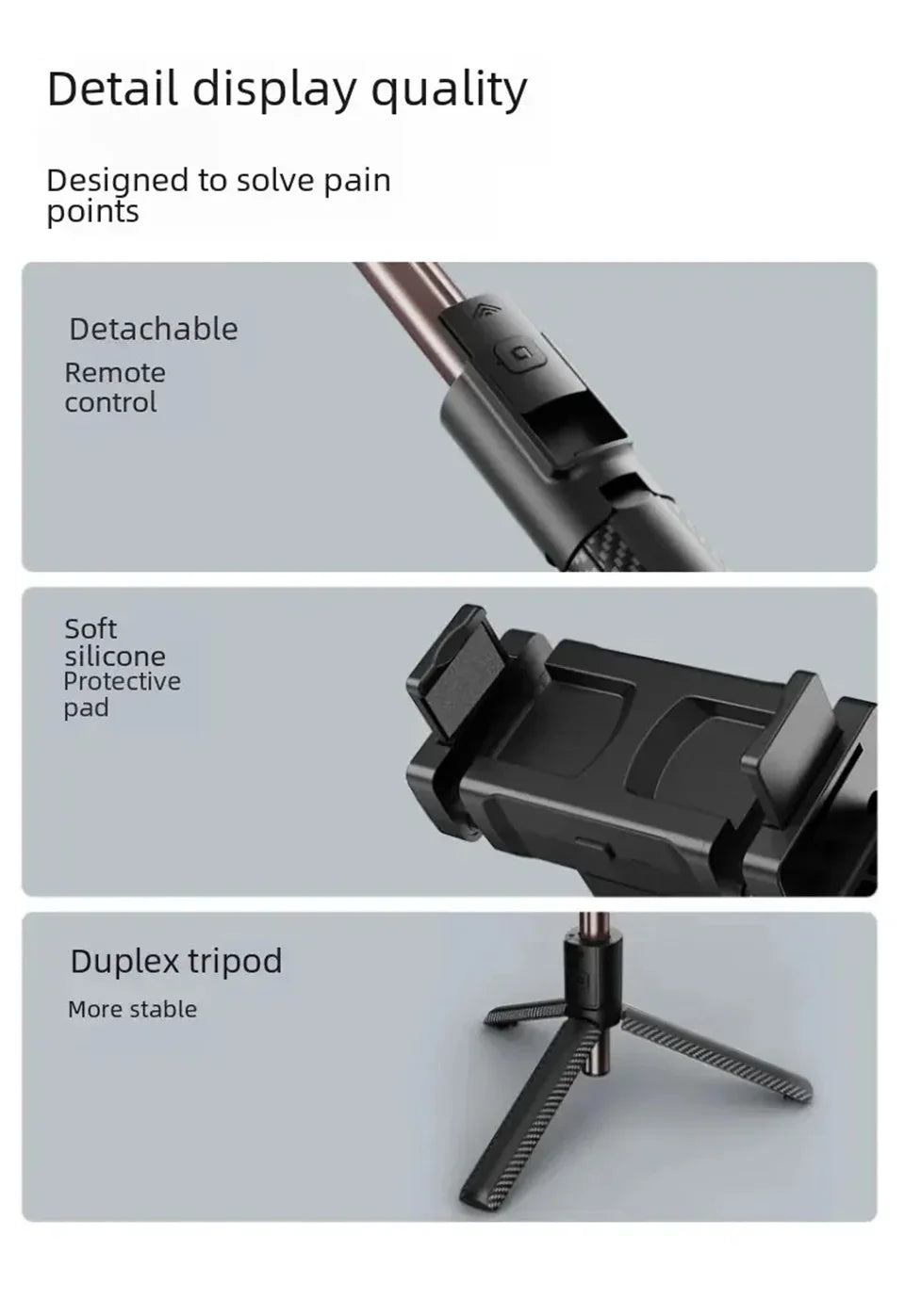 Roreta Telescopic Selfie Stick Tripod Monopod Stand Mobile Phone Support Wireless Gimbal Stabilizer For iOS Android Holder