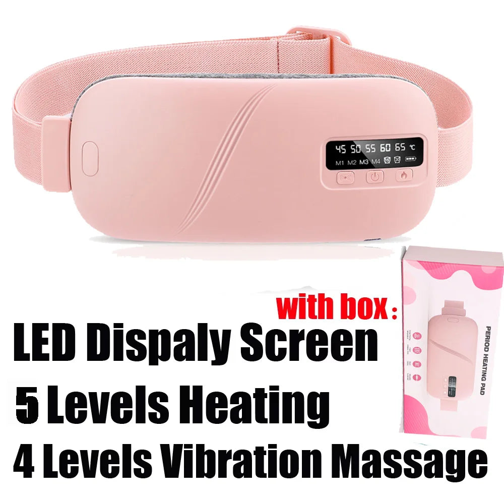 Electric Period Cramp Massager Vibrating Heating Belt for Menstrual Waist Stomach Abdominal Warm Palace Belt - You Offer