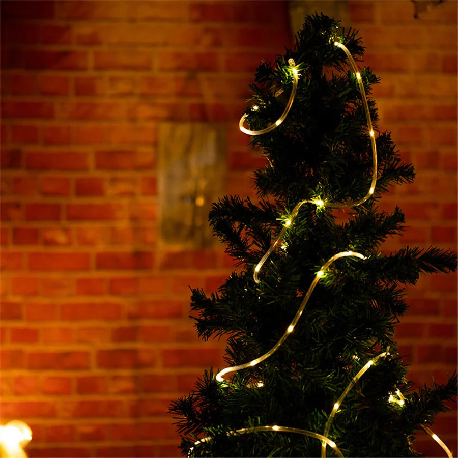 LED Rope Tube String Lights 10M 20M 30M Outdoor 8 Modes Christmas Fairy Lights Garland for DIY Party Wedding Garden Fence Decor