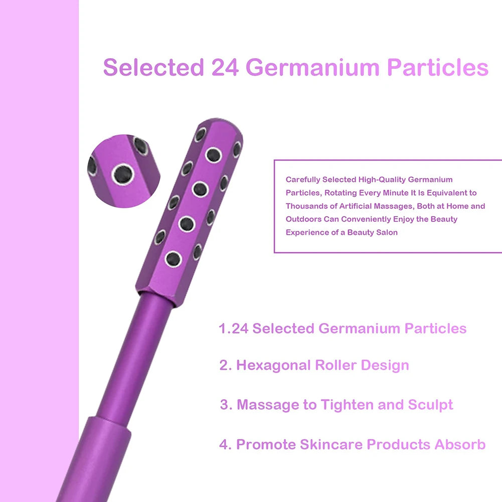 Germanium Stone Beauty Sculptor Roller Facial Massage Tool Radiance Roller for Up Lifting and Skin Care