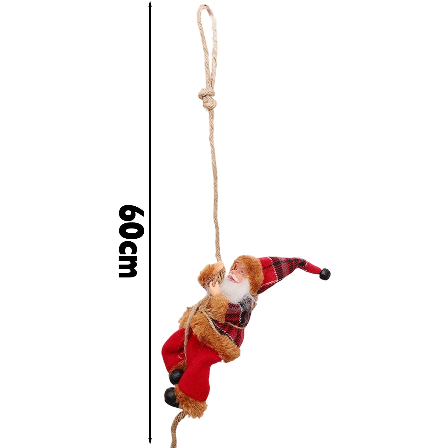 Christmas Santa Doll Funny Climbing Rope Christmas Pendant for Tree Wall Window Xmas Decor Holiday Ornament 2025 New Year Gifts