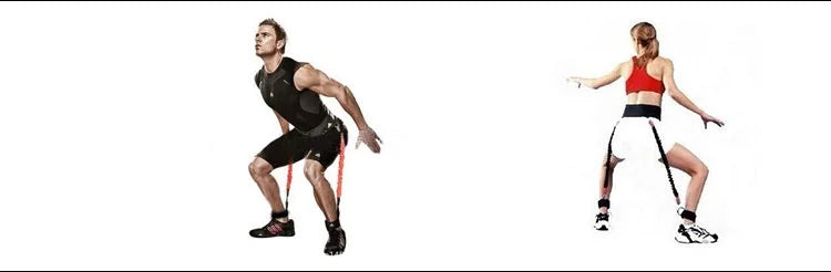 Leg Resistance Bands for Taekwondo Basketball Training Adjustable Elastic Ankle Straps Jump Rope Strength Fitness Home Gym