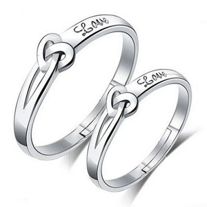 2Pcs 925 Sterling Silver Couples Ring Sets Light Polishing Simple Ring for Woman Man Classic Wedding Fine Jewelry Circle - You Offer