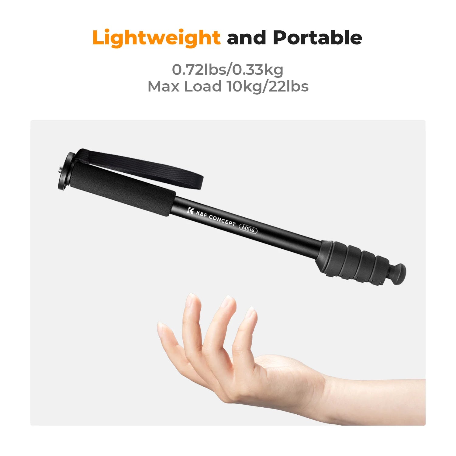 K&F Concept 63'' Camera Monopod 5-Section Height Aluminum Monopod Lightweight Portable Cameras Accessories For Nikon Canon Leica