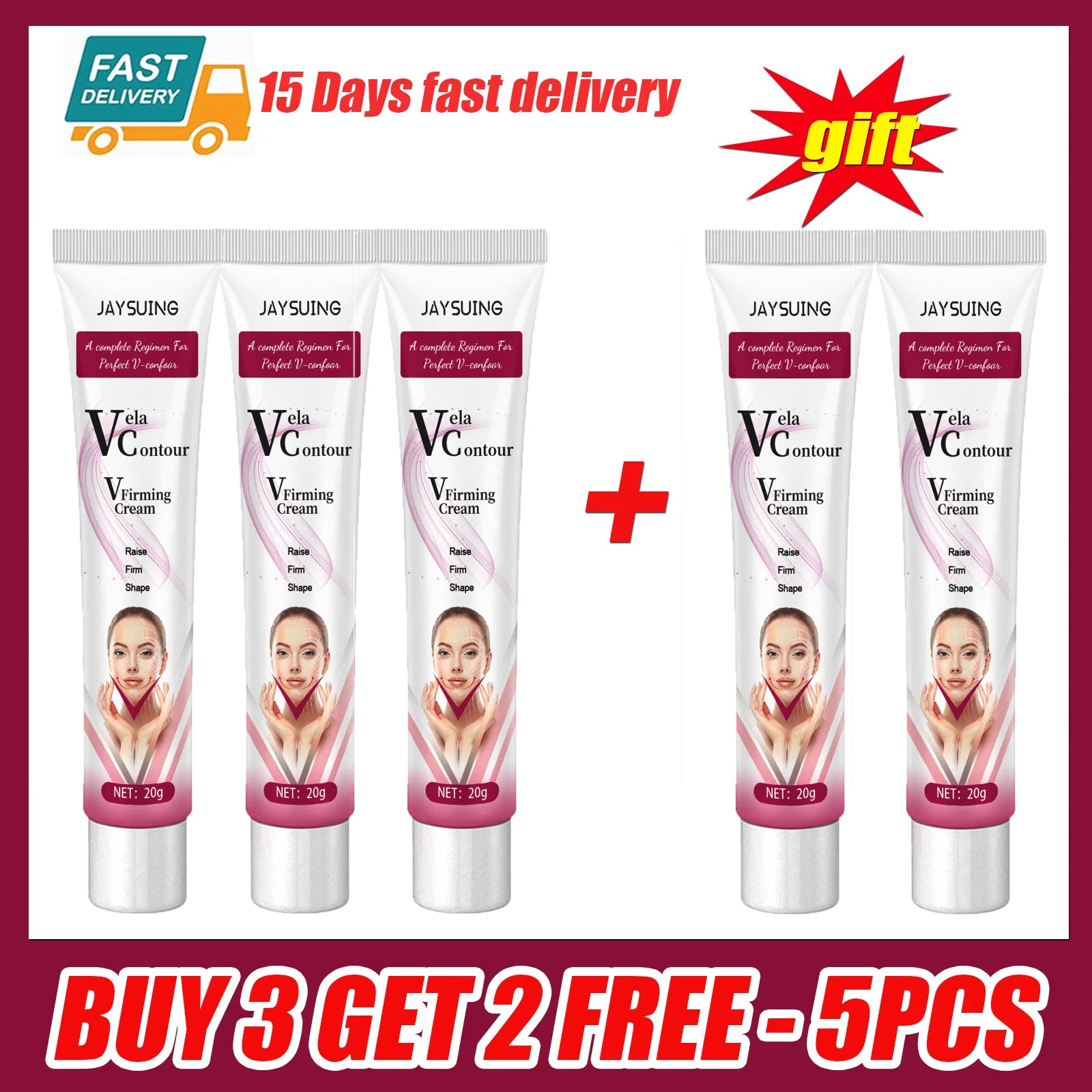 V-Shape Face Slimming Cream Remove Double Chin Firming Lifting Face Line Fat Burning Anti Aging Beauty Massage Care Products