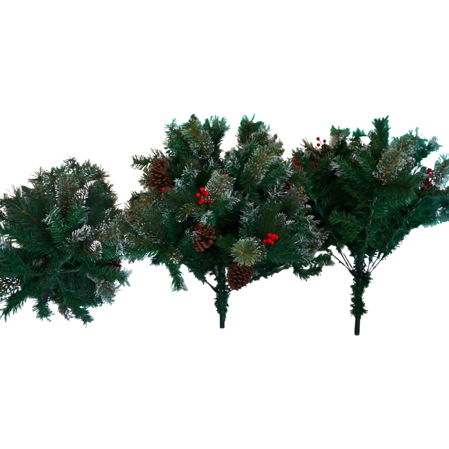 180cm Best artificial christmas trees 6ft Pre-Lit Artificial Spruce Christmas Tree with Large Pinecones, Red Berries