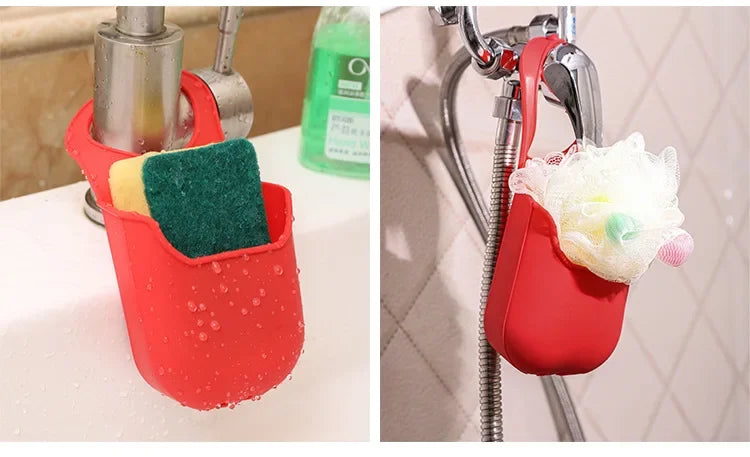Sink Drain Rack Kitchen Storage Basket Shelf Hang Sink Bag Sponge Holder Soap Dish Drainer Home Organizer Kitchen Accessories - You Offer