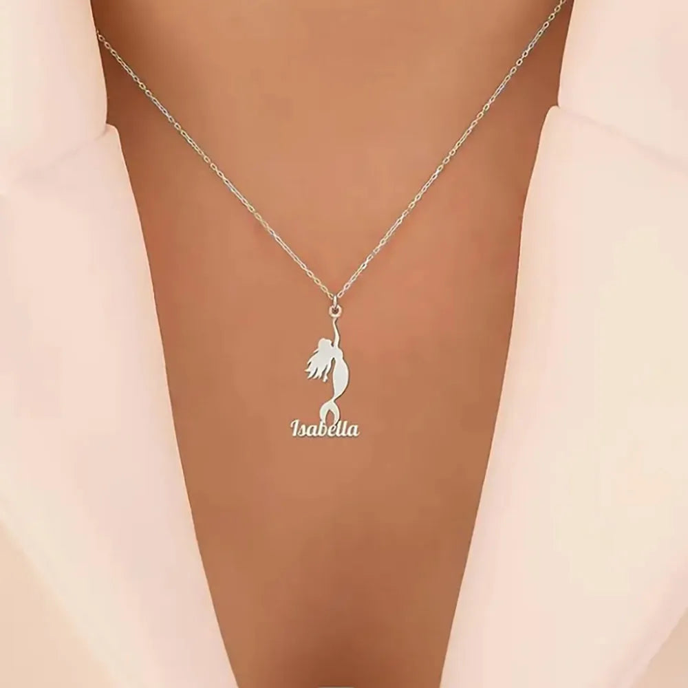 Customized Personalized Mermaid Name Necklace, Women's Popular Jewelry, Mother's Day Gift - You Offer