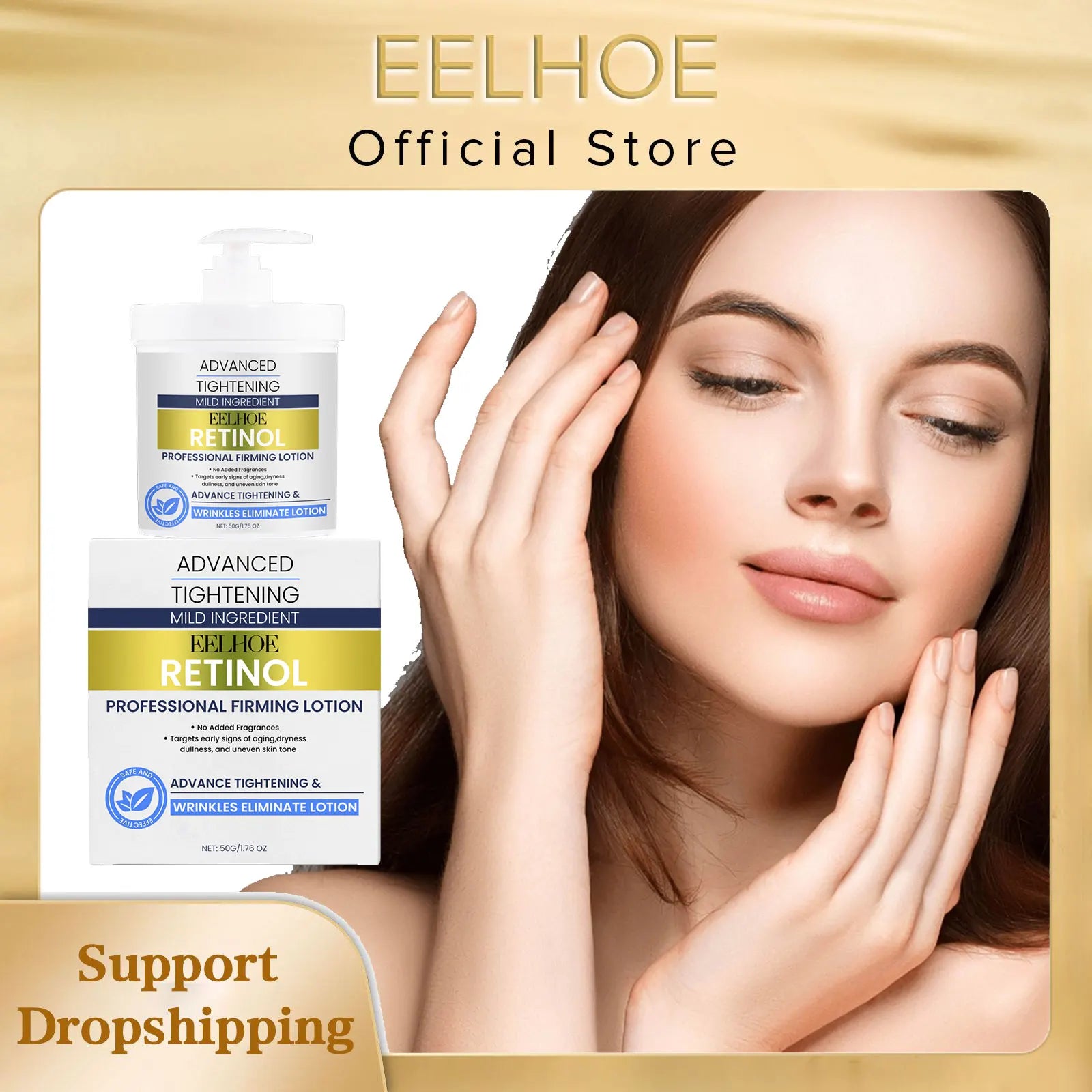 Retinol Cream for the Face Tightening Improve Skin Elasticity Fine Lines Removal Nicotinamide Brightening Skin Firming Cream 50g