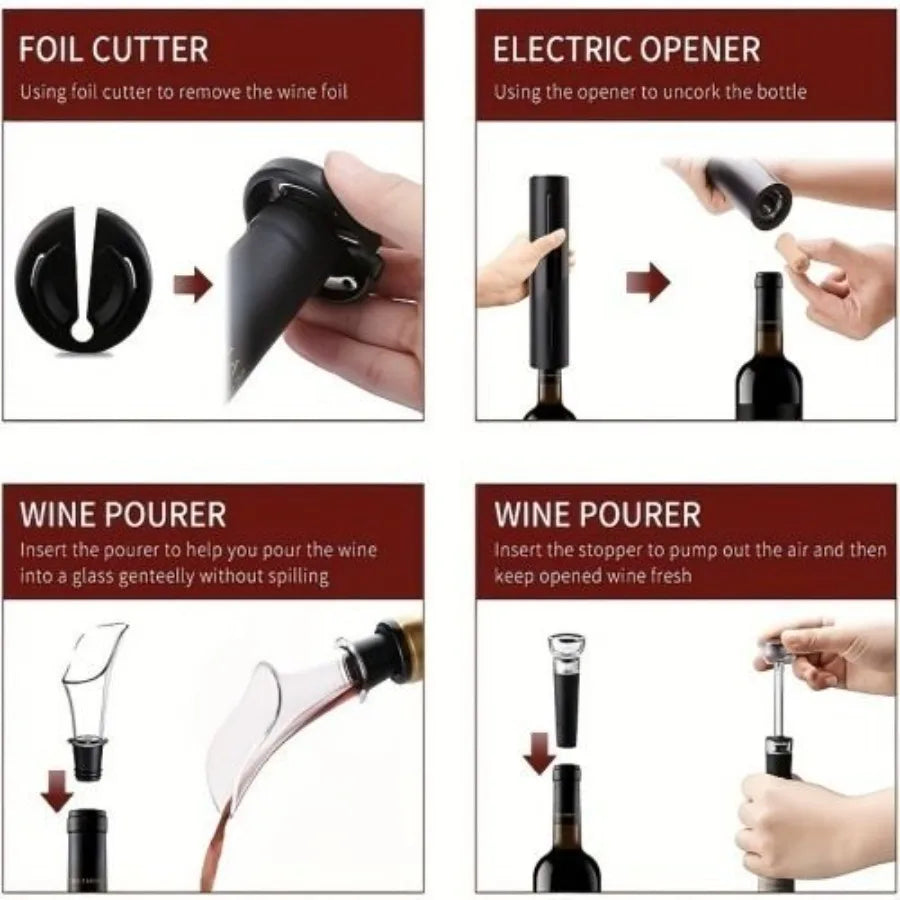 Electric Wine Opener set intelligent automatic wine opener bottle opener wine set - You Offer