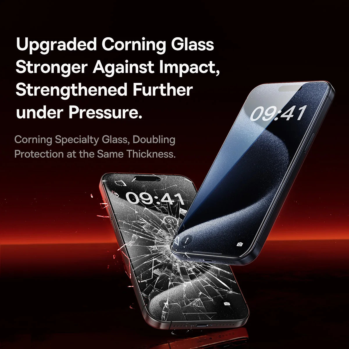 Baseus 3D Curved Tempered Glass for iPhone 16 15 Pro Max Hot Bending Full Coverage Shatterproof Clear Corning Screen Protector