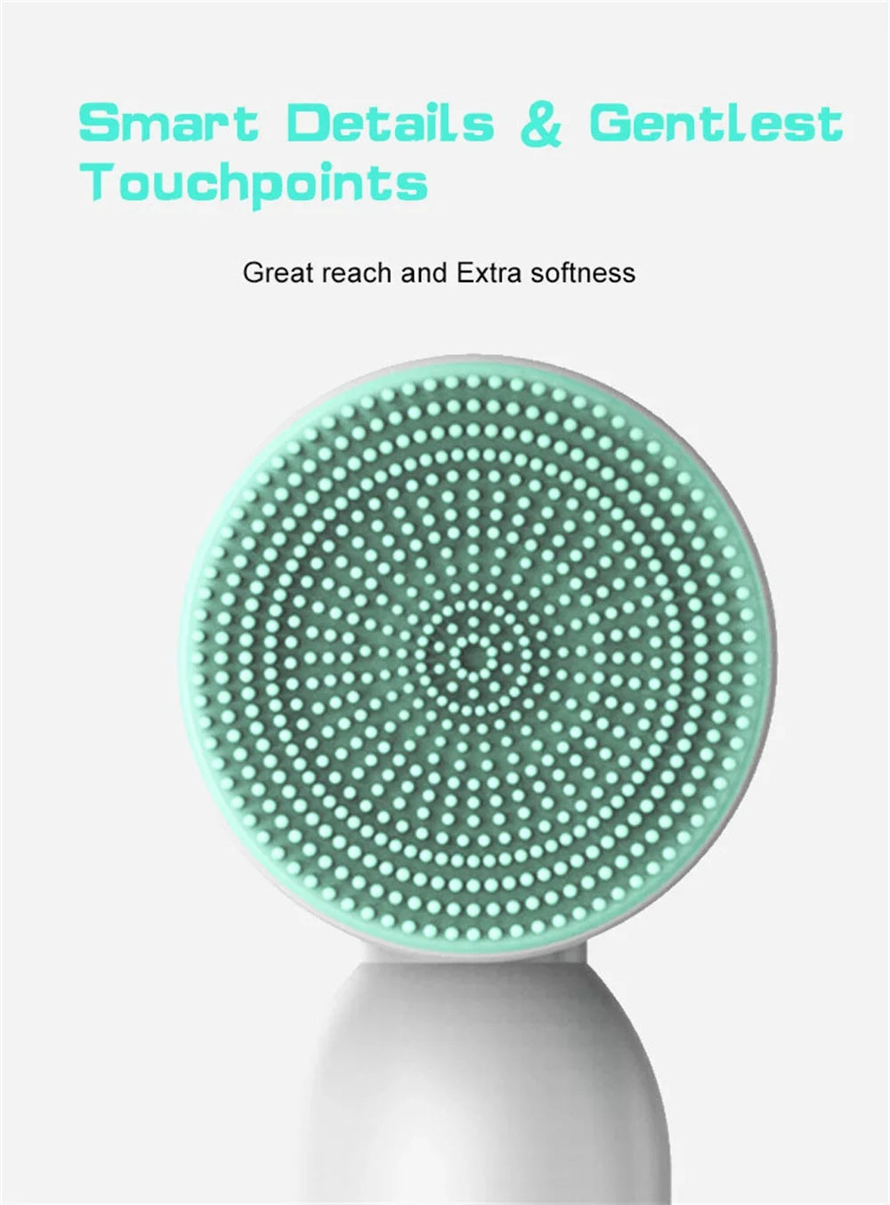 6 In 1 Electric Cleansing Brush Ultrasonic Facial Cleaner Rotating Cleansing Face Deep Cleansing Exfoliation & Gentle Skincare