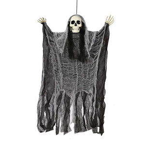Hanging Halloween SkeletonGhosts Decorations Grim Reapers for Halloween Outdoor Halloween Sound Control Light Up Ghost
