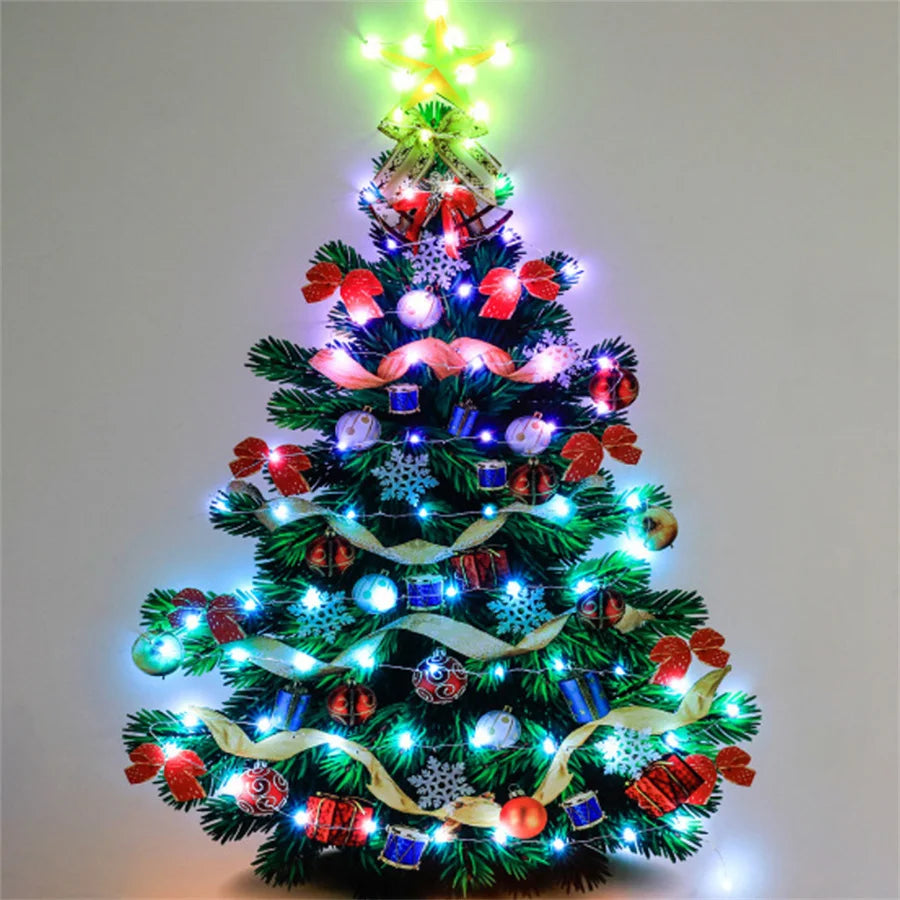 20M 200LEDs Smart App Control Christmas Tree String Light Outdoor USB Remote BT RGB Fairy Lights Garland for Wedding Party Decor