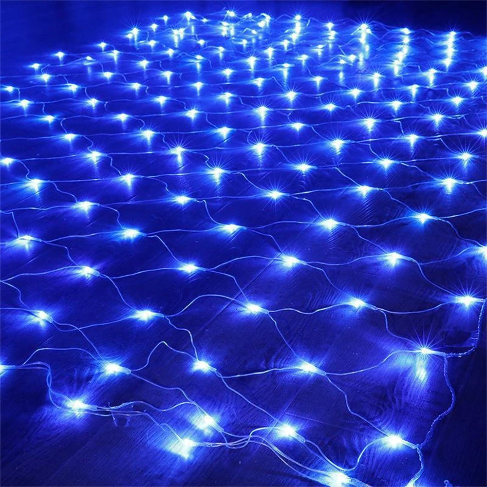 Net Mesh Led Lights 3M/6M/12M LED String Christmas Fairy Curtain Garland Outdoor Waterproof For Party Garden Wedding Decoration