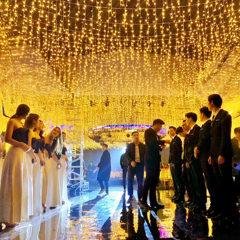 Street Garland On The House Christmas Decorations Ornaments LED Festoon Icicle Curtain Light Droop 0.3m-0.5m EU Plug New Year