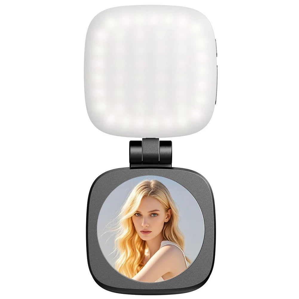 Mini Magnetic Selfie Fill Light - 3 Color Modes, Adjustable Brightness,for Mobile Phones & Computers