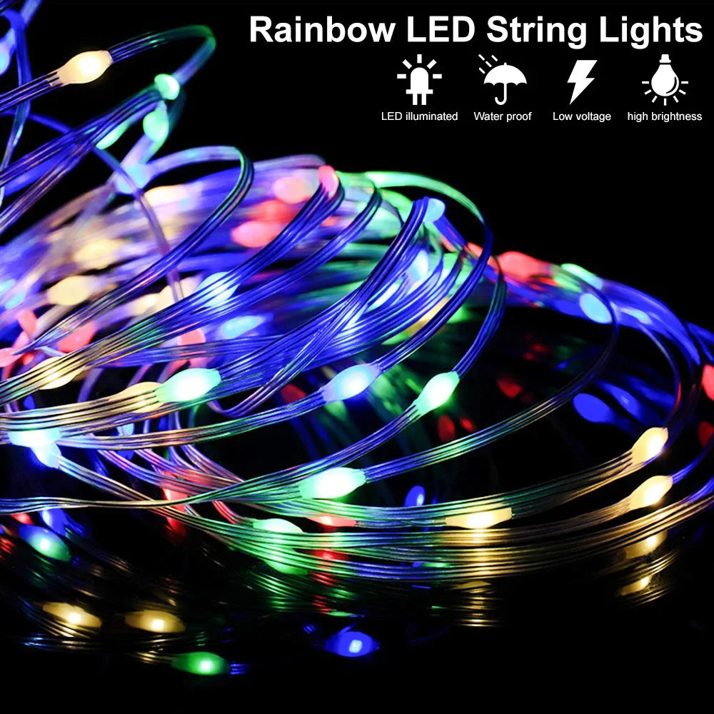 Smart USB Bluetooth App Control LED String Light Waterproof Outdoor Fairy Lights For Party Christmas Tree Lights Wedding Decor