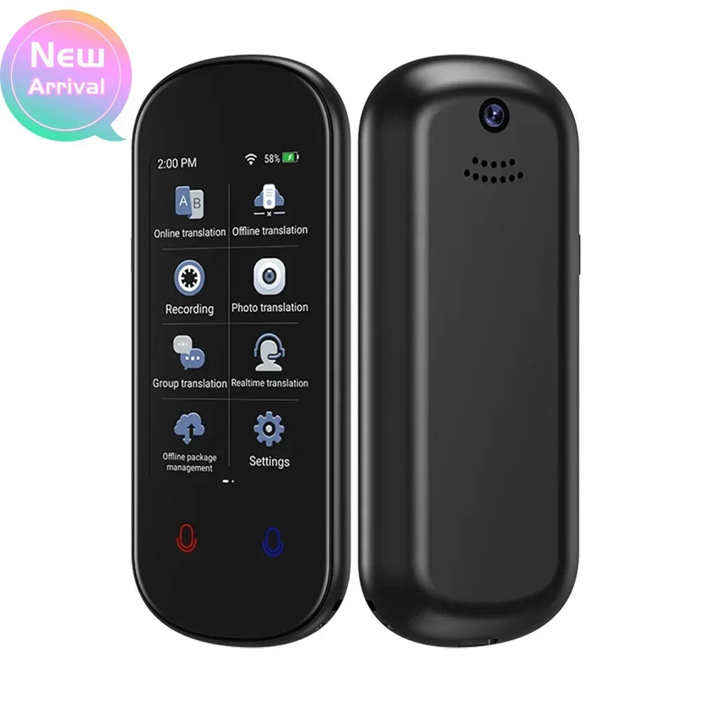 2025 New AI Smart Voice Translator 138 Languages Portable Support WiFi Full 3D Touch Screen Photo Offline Recording Translation