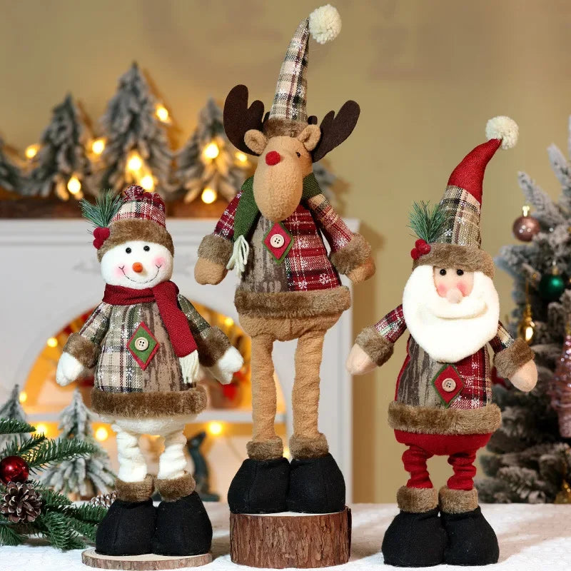 Hanging Christmas Plush Ornaments Set - Santa Snowman Elk Doll Decor for Xmas Tree, Home Party Gift & Stocking Stuffers 2025
