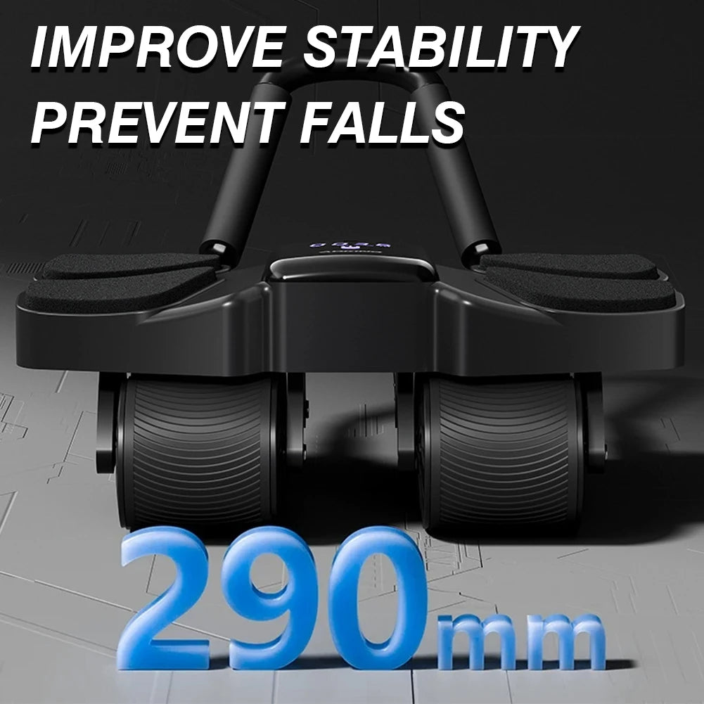 Ab Roller Wheel Abdominal Exercise Roller Automatic Rebound Muscle Strengthening Trainer Core Strengthening Trainer for Adults