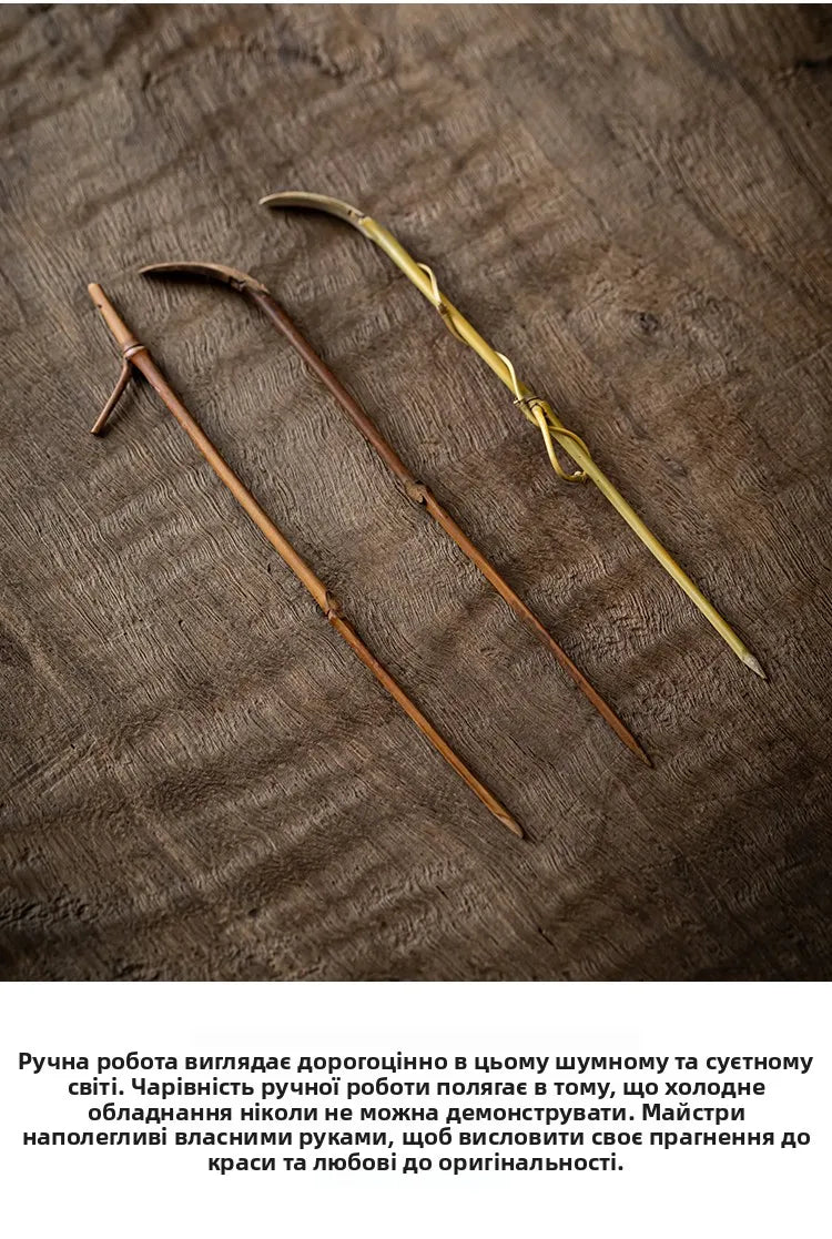 Handmade Bamboo Tea Needle Tea Spoon Tea Cone Accories Chinese Sle Retro Design Tea Ceremony Six Gentlemen Tea Set Acces...