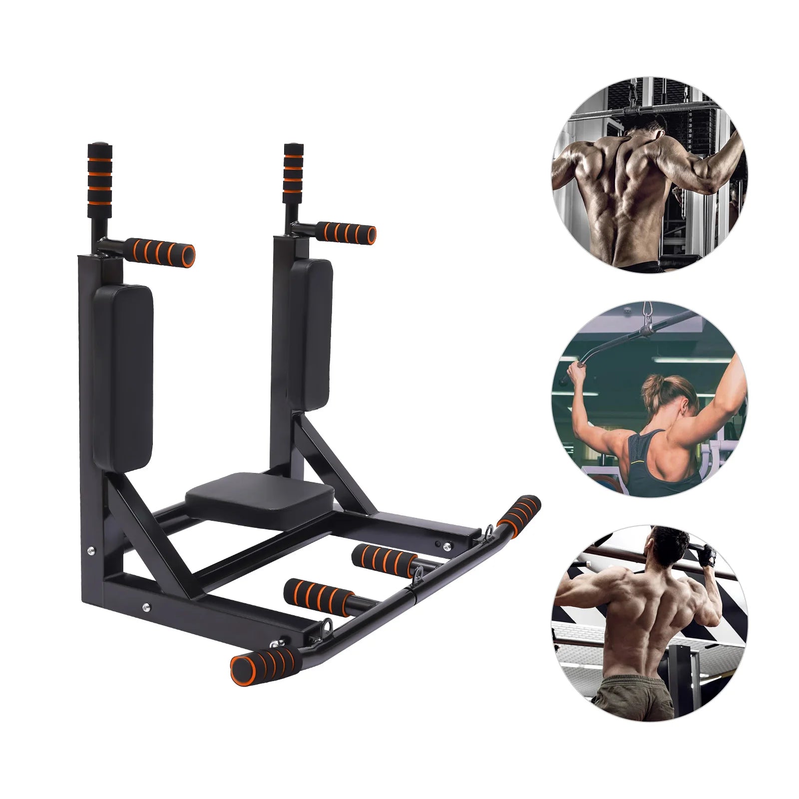Wall Mounted Pull Up Bar Chin Up bar Multifunctional Dip Station for Indoor Gym Workout Training Equipment Fitness Dip Stand - You Offer