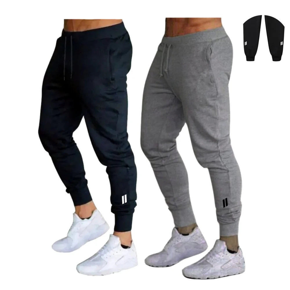 2026 New 2 Pieces Running Pants Thin Sports Training Sweatpants Gym Breathable Fitness Bottoms Jogger Sportswear Pants Men