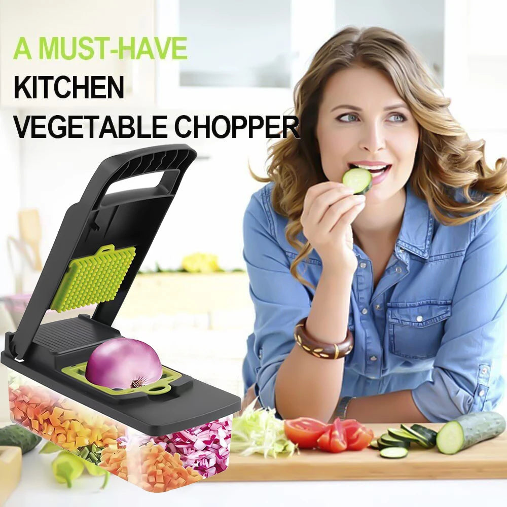 14 in 1 Multifunctional Vegetable Onion Manual Chopper Food Kitchen Potato Cut Shredder Slicer Kitchen Gadget - You Offer