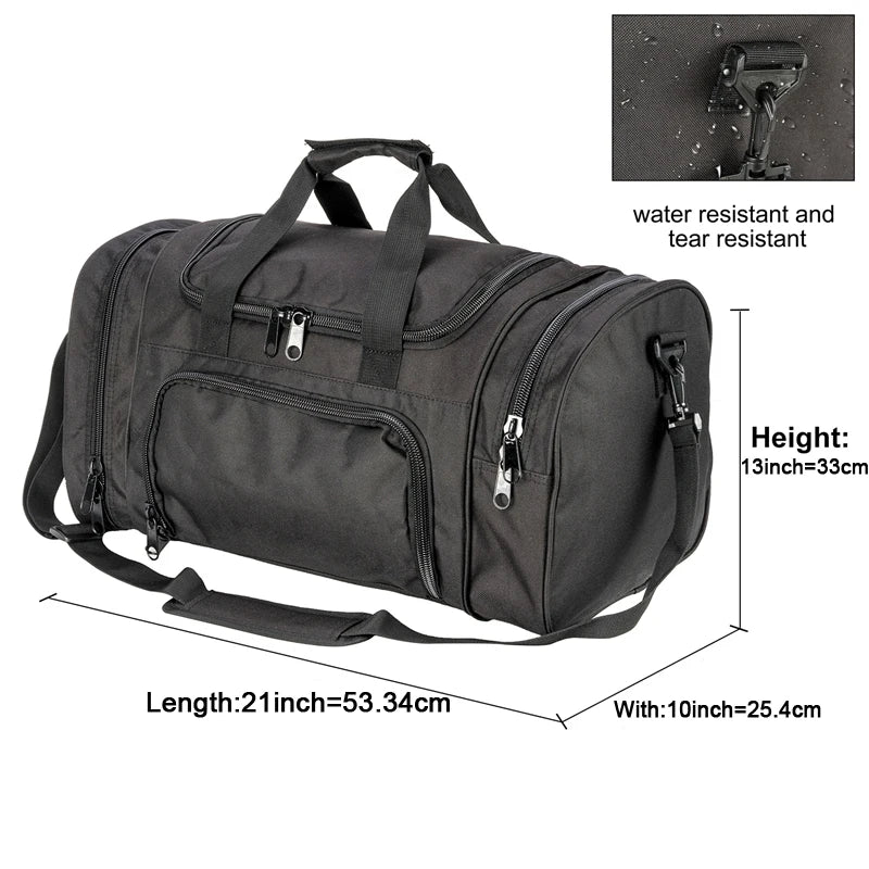 Military Tactical Travel Bag Men Outdoor Handbag Sports Luggage Bags Weekend Gym Hiking Trekking Bag with Shoes Compartment - You Offer