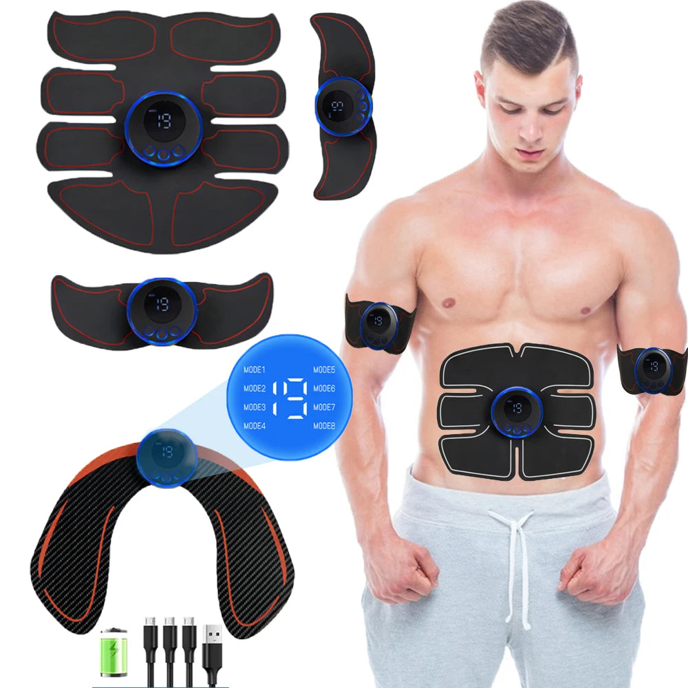 Chargeable Sport Muscle Stimulator Fitness Equipment EMS ABS Abdominal Trainer Weight Loss Body Slimming Anti Cellulite Hip Lift