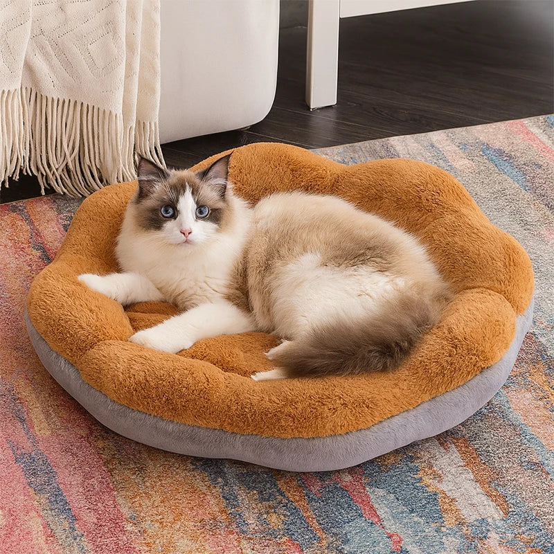 Winter Universal Dog Bed Mat Cute Flower-Shaped Nest Bed for Large Dog Cat Pet Plush Warm House  Pet Dog Accessories