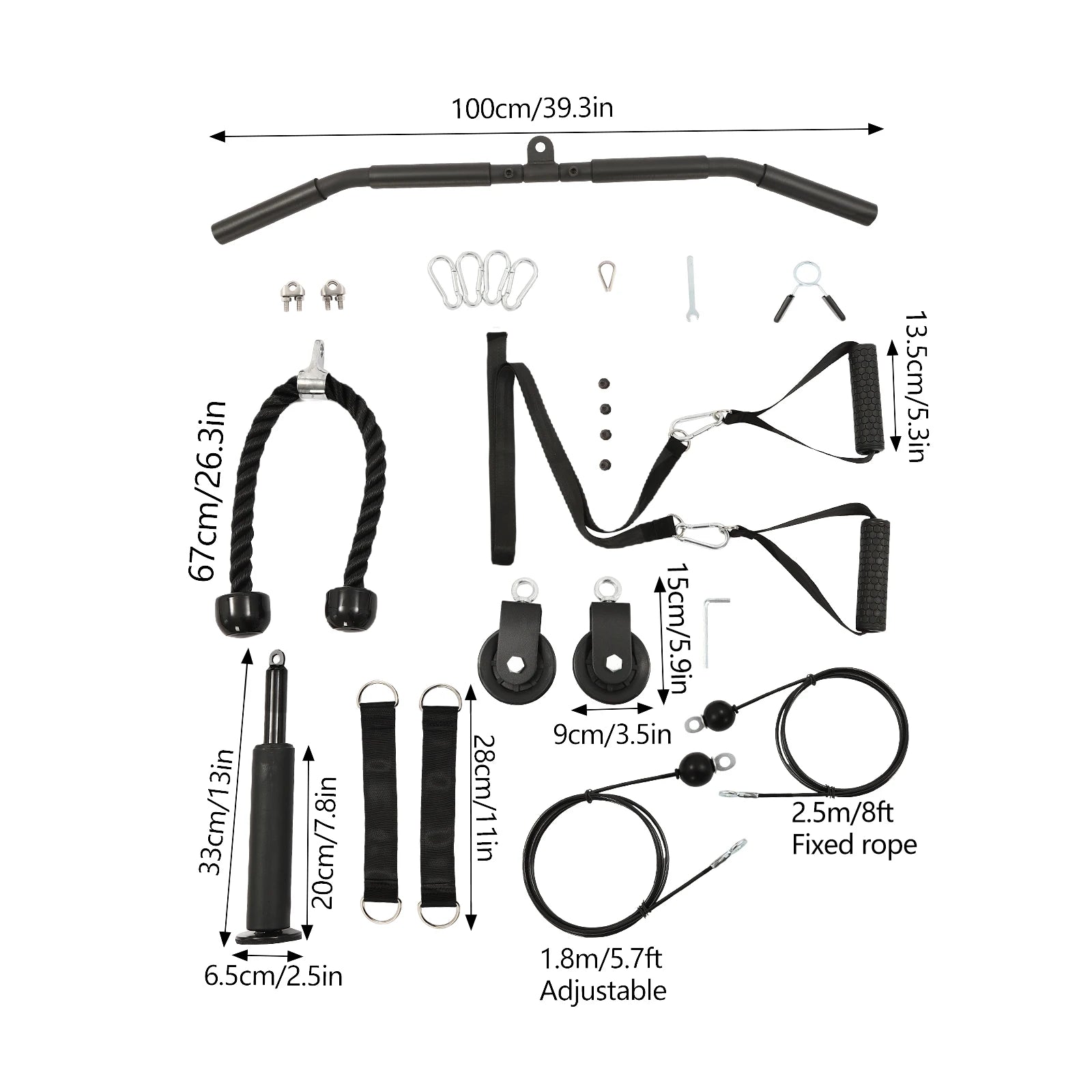Pulley System Gym Modern Cable Weight Pulley System Unisex-adult Manual Cable Lat Pull Fitness