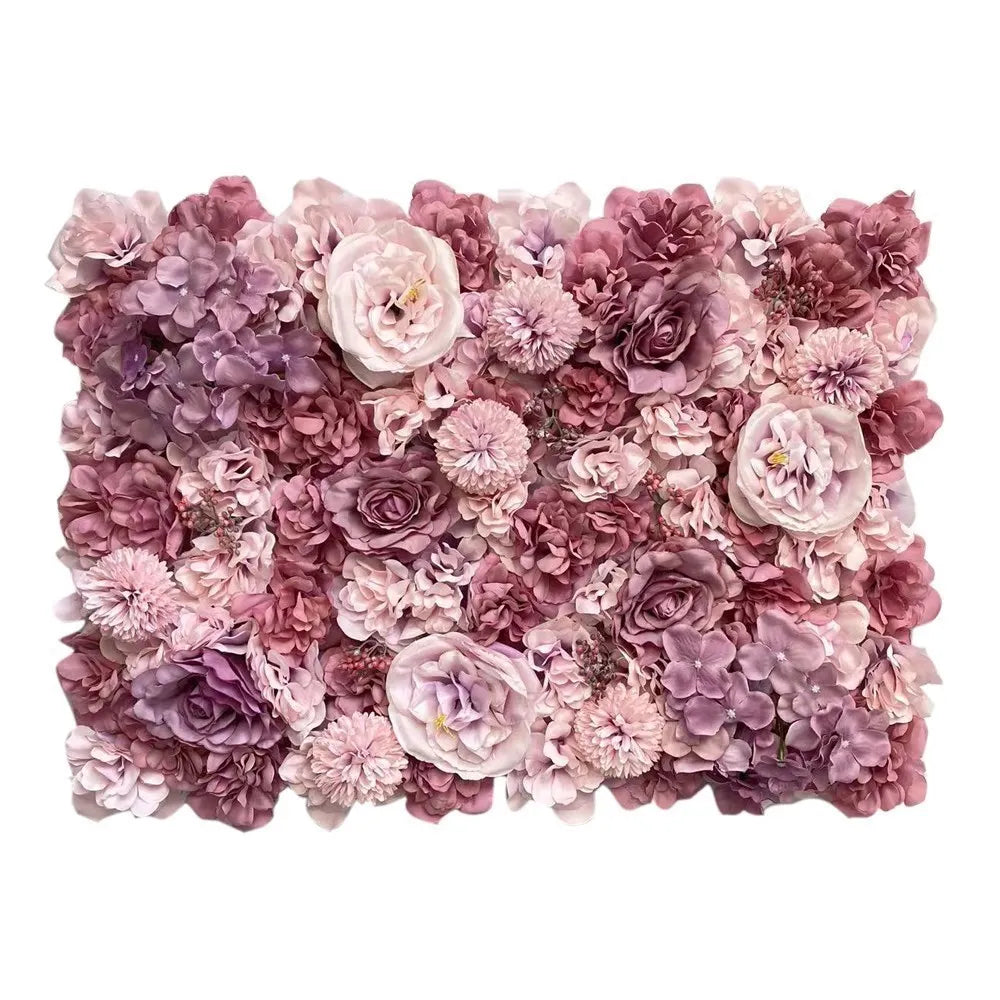 Pink Silk Rose Flower Wall Panels Artificial Flower for Wedding Decoration Baby Show Party Home Bedroom Backdrop Decor - You Offer