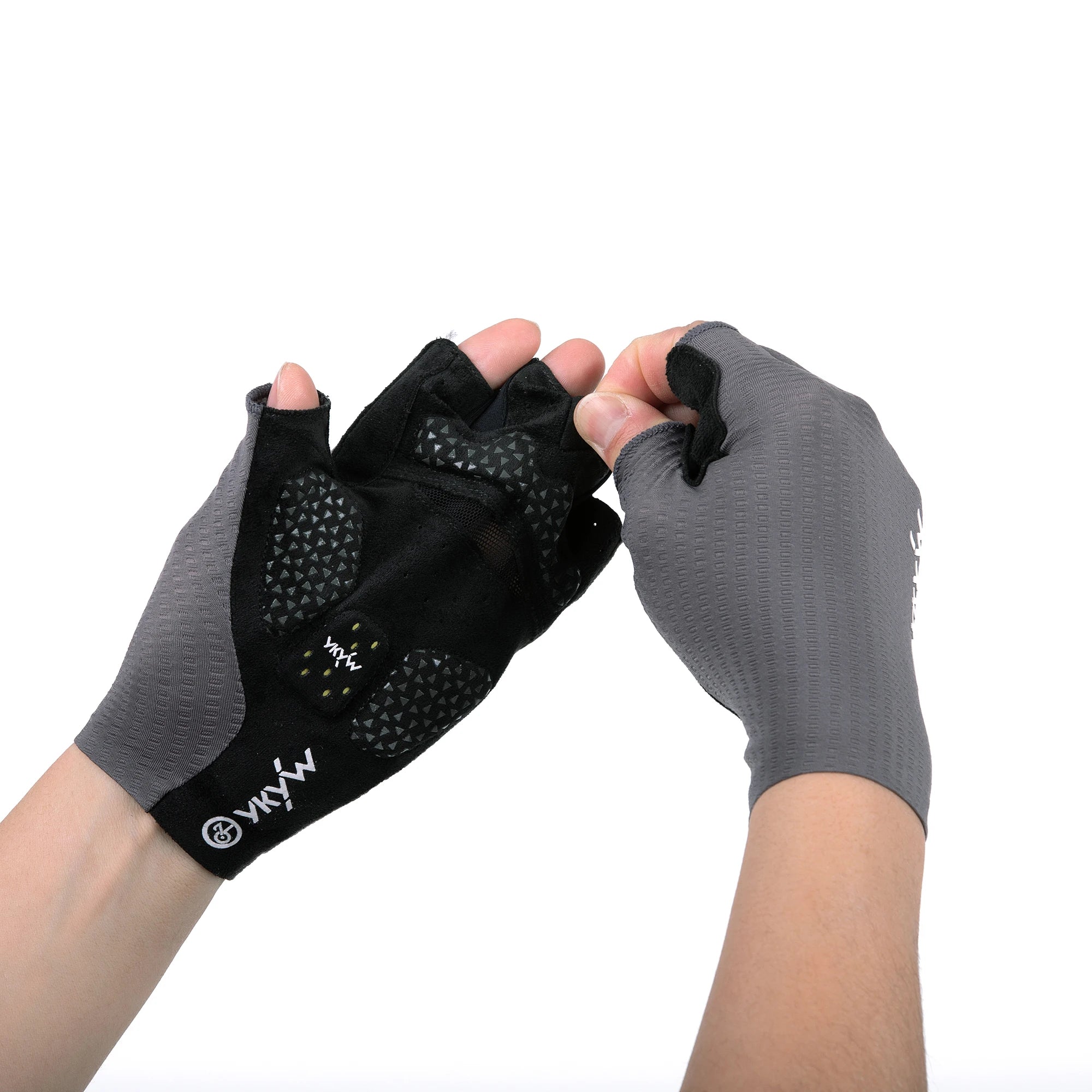 YKYWBIKE 2025 Cycling Sports Gloves PORON XRD Sponge Summer Road Bike Gloves Shock-Absorbing Bicycle MTB Half Finger Gloves