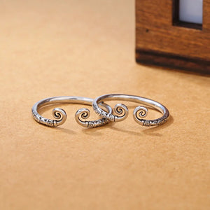 2Pcs 925 Sterling Silver Couples Ring Sets Light Polishing Simple Ring for Woman Man Classic Wedding Fine Jewelry Circle - You Offer