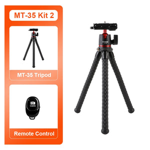 COMAN MT-35 Flexible Camera Tripod Hidden Phone Tripod Mount With Cold Shoe Smartphone DSLR Tripod For iPhone 15 Pro Max Samsung