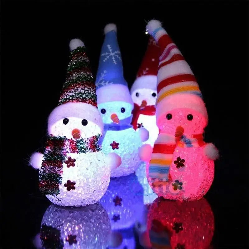 New Hot Sale Xmas Gift LED Snowman Santa Claus Ornament Christmas Tree Light Hanging Home Decor Gift