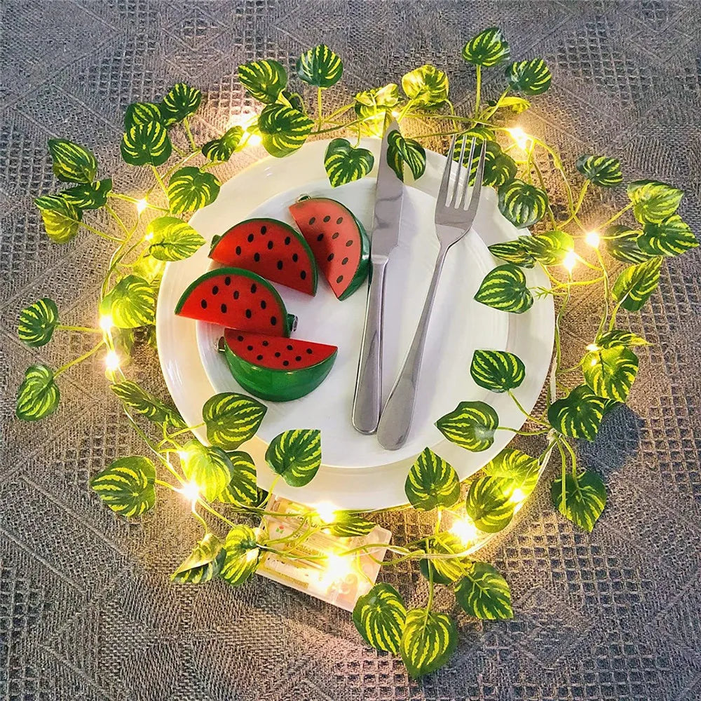 10m 100led Solar String Fairy Lights Outdoor Waterproof Ivy Lights LED Artificial Maple Leaf Christmas for Garden Decoration