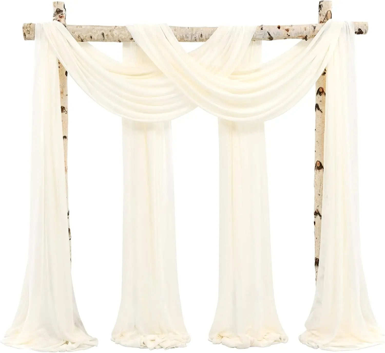 Dark Green Chiffon Wedding Arch Draping Fabric Sheer Curtains Drapery Ceremony Reception Backdrop Curtain Party Swag Christmas
