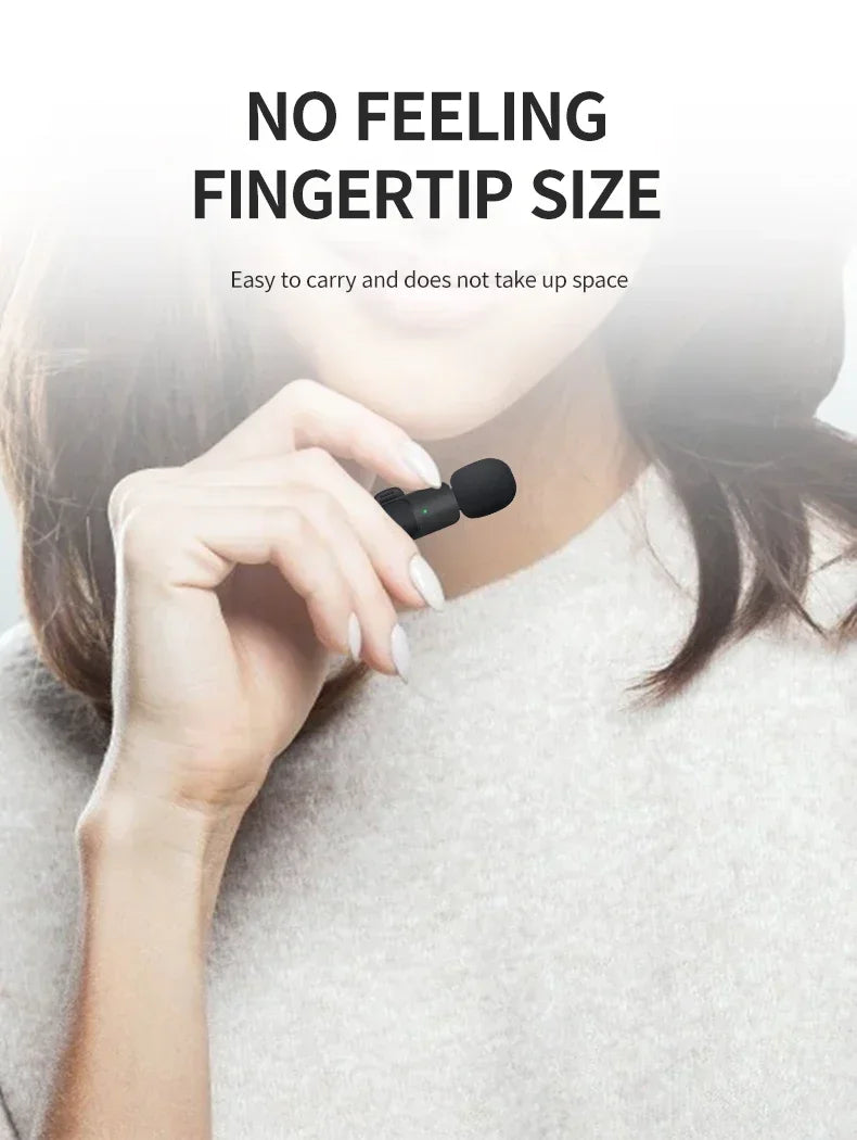 Xiaomi Wireless Lavalier Microphone Mini Portable Audio Video Recording Mic for iPhone Android Live Broadcast Gaming