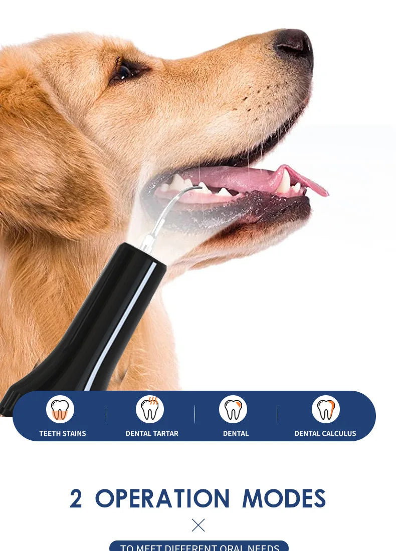 Ultrasonic Portable Electric Dog Toothbrush Professional Plaque Calculus Removal Teeth Whitening for Pet Dental Care