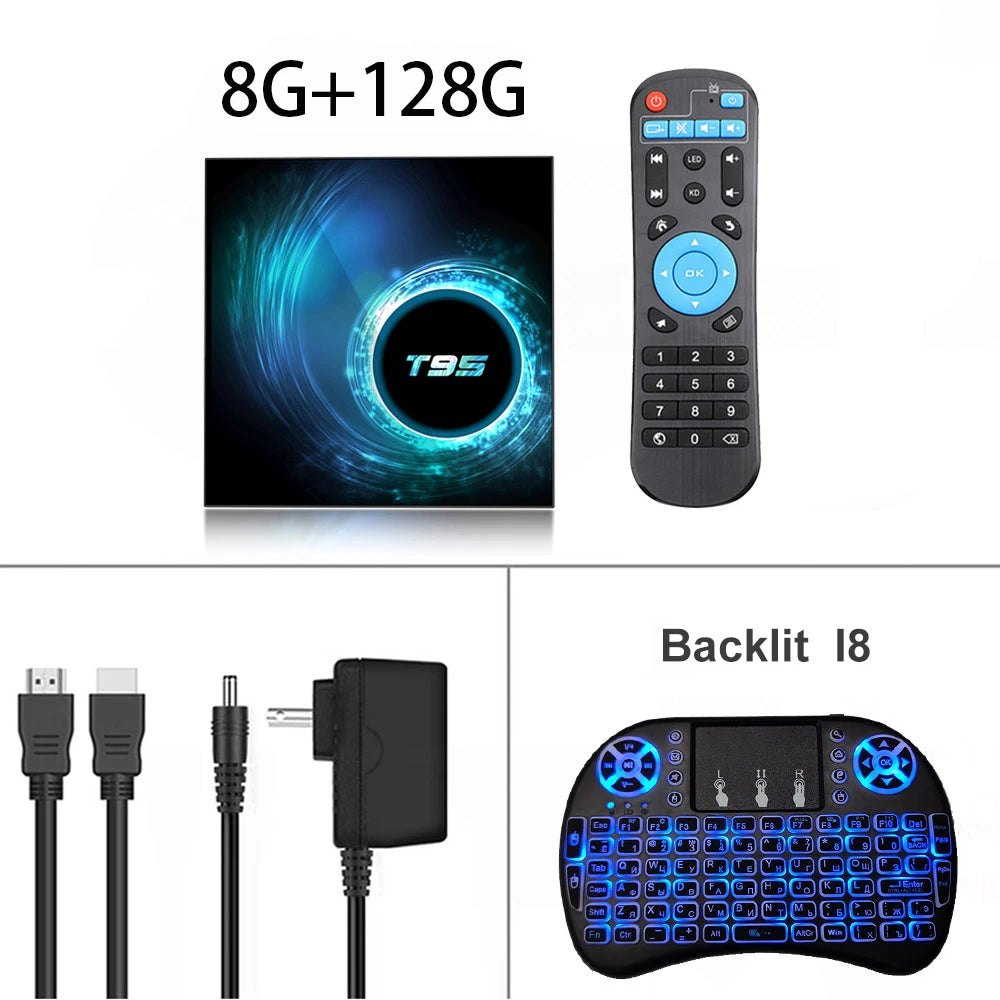 Smart TV Box 2025 T95 Plus HD 6K Android 14 Allwinner H616 4GB 64GB 128GB Dual Wifi Media Player PK X96Max Plus H96 Set Top Box