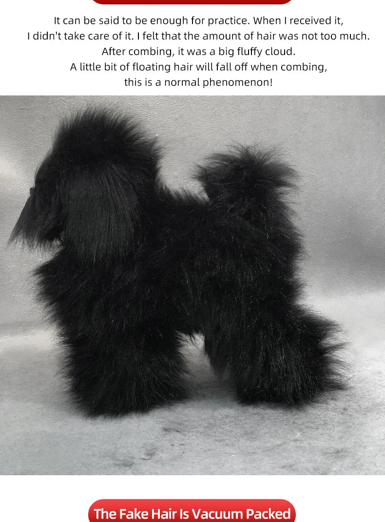 teddy Pet simulated head hair fake dog head model beautician practice cutting dog hair dog body Wig Pet Grooming Student study